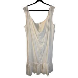 Hempire Women's Hemp Silk Midi Dress Size M Lagenlook Oversized Pioneer Chemise